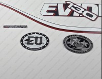 Evinrude 130HP E-tec 2009-2013 Blue Cowl Outboard Decal Kit